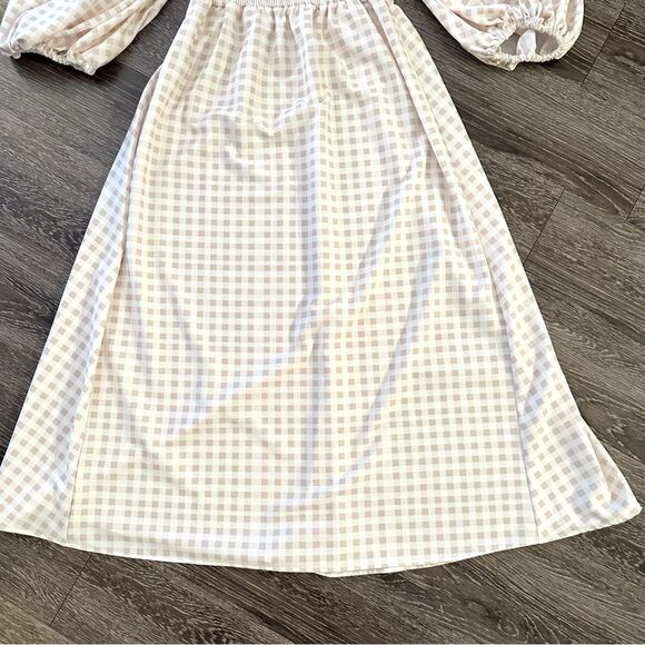 Sokie Collective Puff Sleeve Smocked Midi Dress - Picture 2 of 7